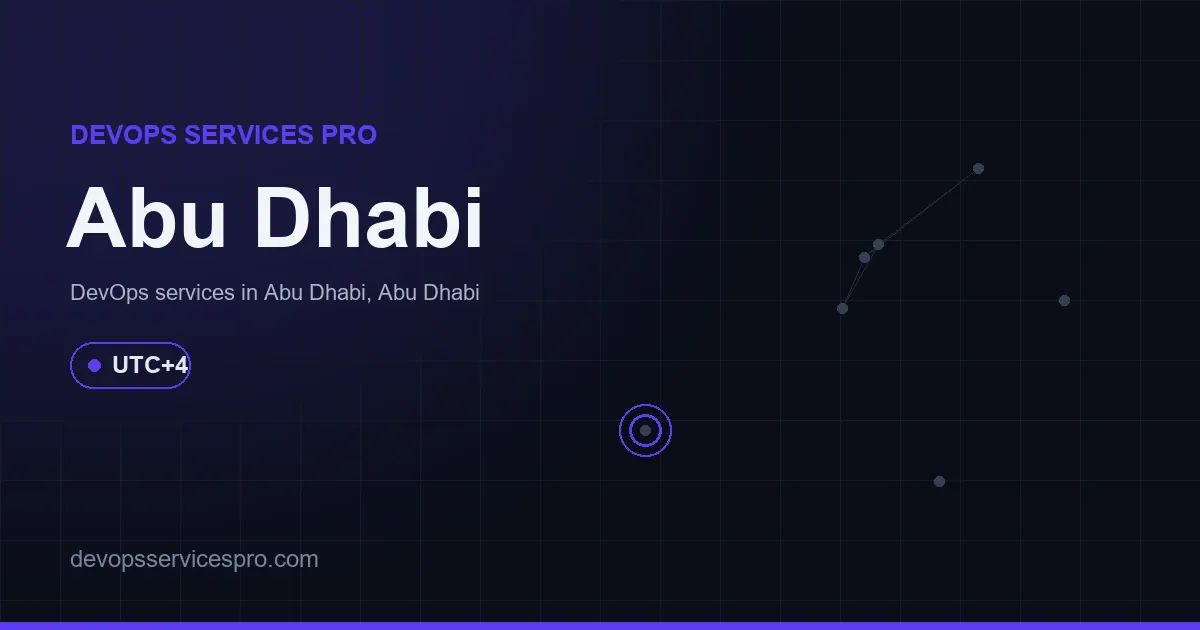 DevOps services coverage map for Abu Dhabi, the UAE - DevOps Services Pro