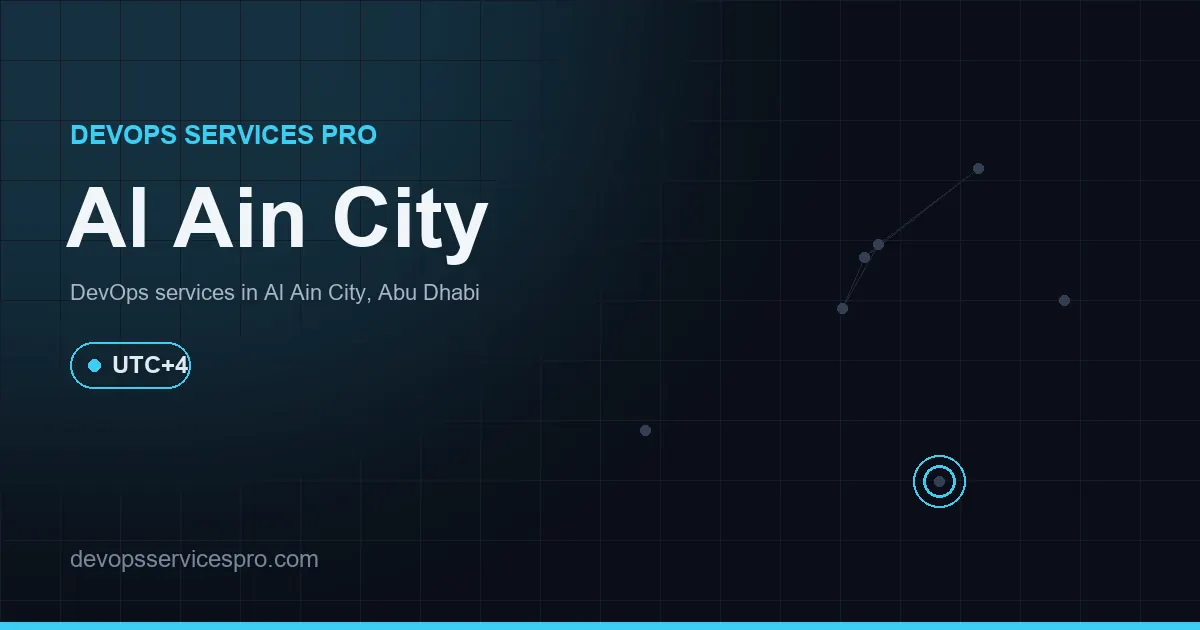 DevOps services coverage map for Al Ain City, the UAE - DevOps Services Pro