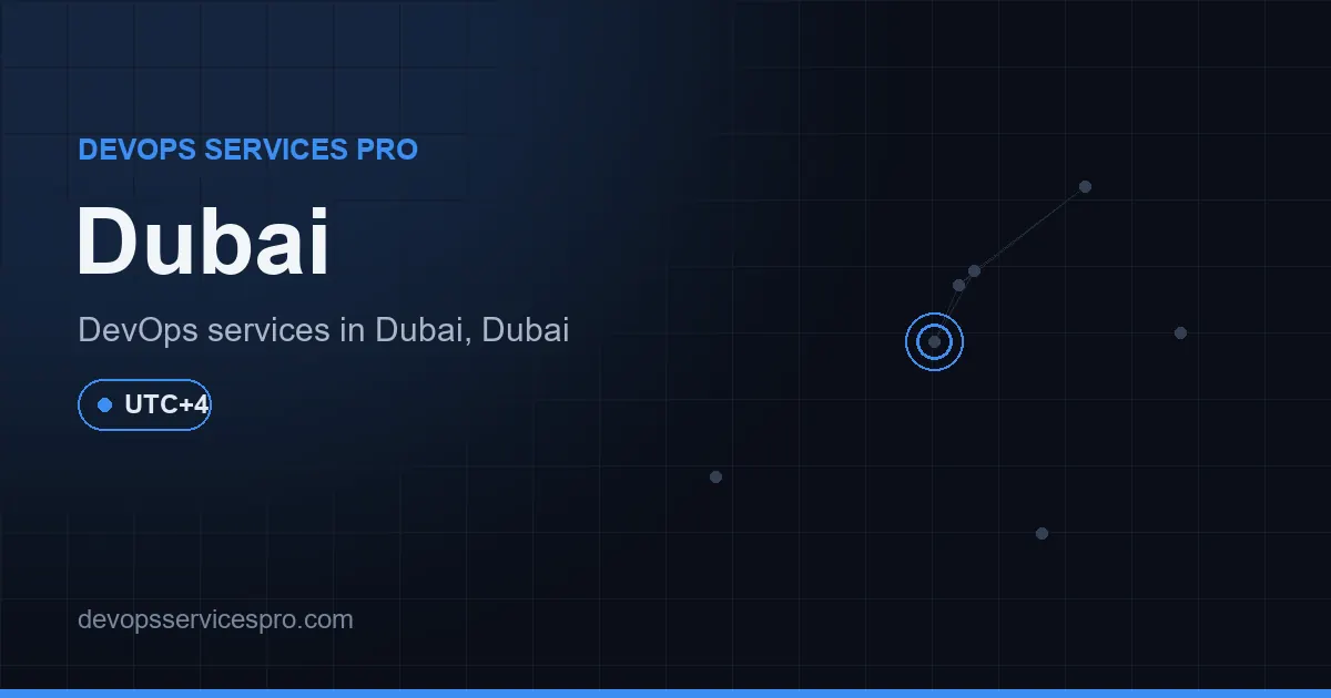 DevOps services coverage map for Dubai, the UAE - DevOps Services Pro