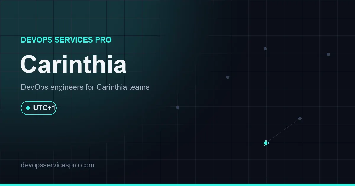 DevOps services coverage map for Carinthia, Austria - DevOps Services Pro