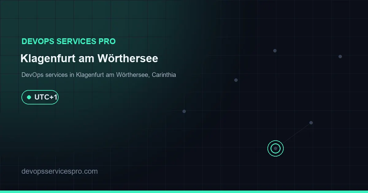 DevOps services coverage map for Klagenfurt am Wörthersee, Austria - DevOps Services Pro