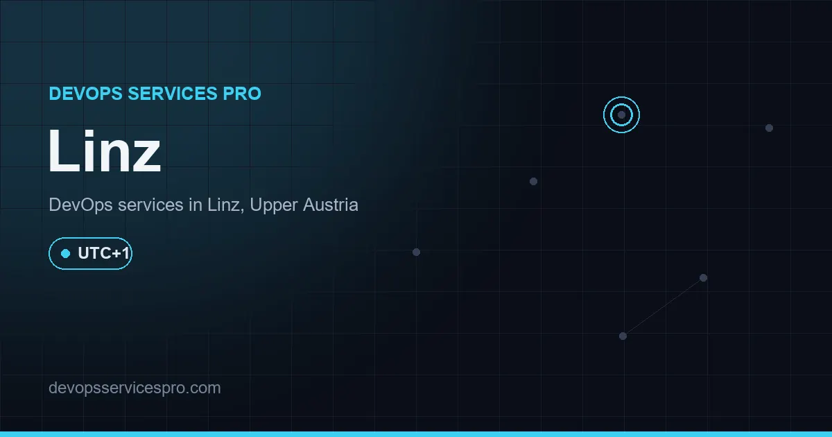 DevOps services coverage map for Linz, Austria - DevOps Services Pro