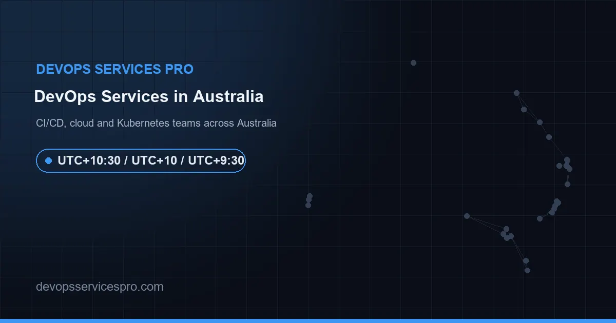 DevOps Services Pro coverage map for Australia