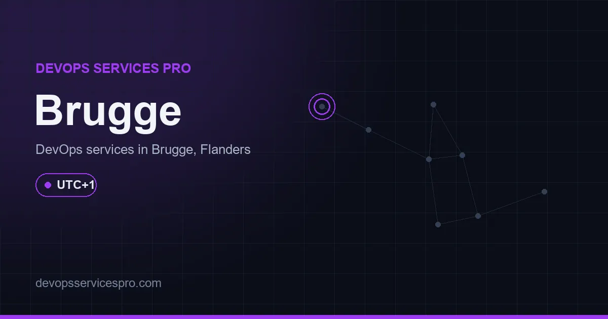 DevOps services coverage map for Brugge, Belgium - DevOps Services Pro