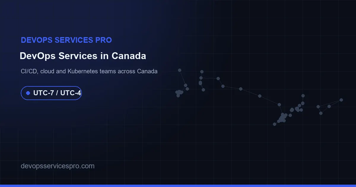 DevOps Services Pro coverage map for Canada