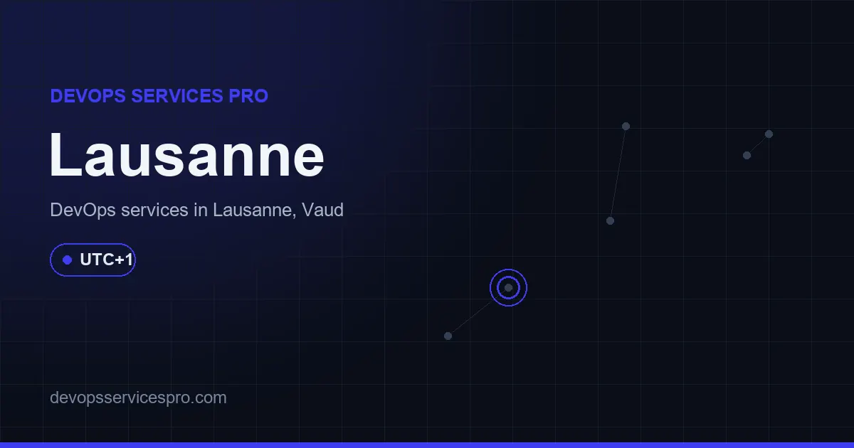 DevOps services coverage map for Lausanne, Switzerland - DevOps Services Pro