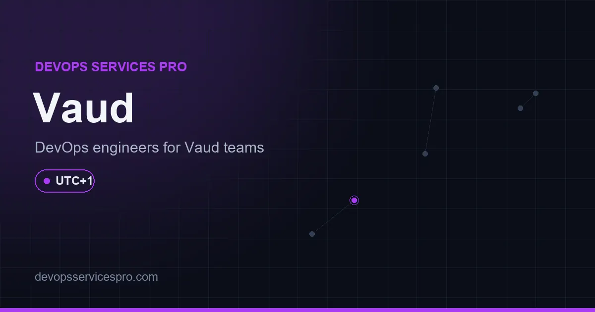 DevOps services coverage map for Vaud, Switzerland - DevOps Services Pro