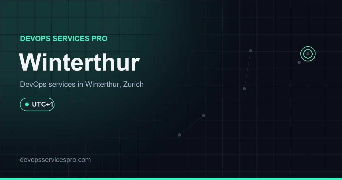 DevOps services coverage map for Winterthur, Switzerland - DevOps Services Pro