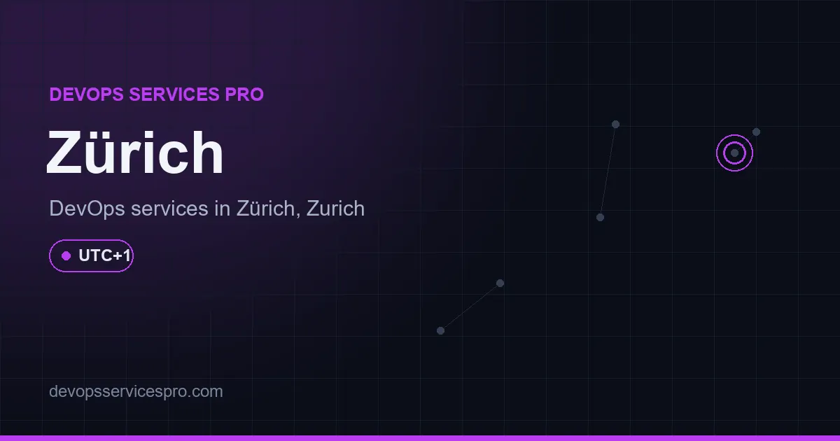 DevOps services coverage map for Zürich, Switzerland - DevOps Services Pro