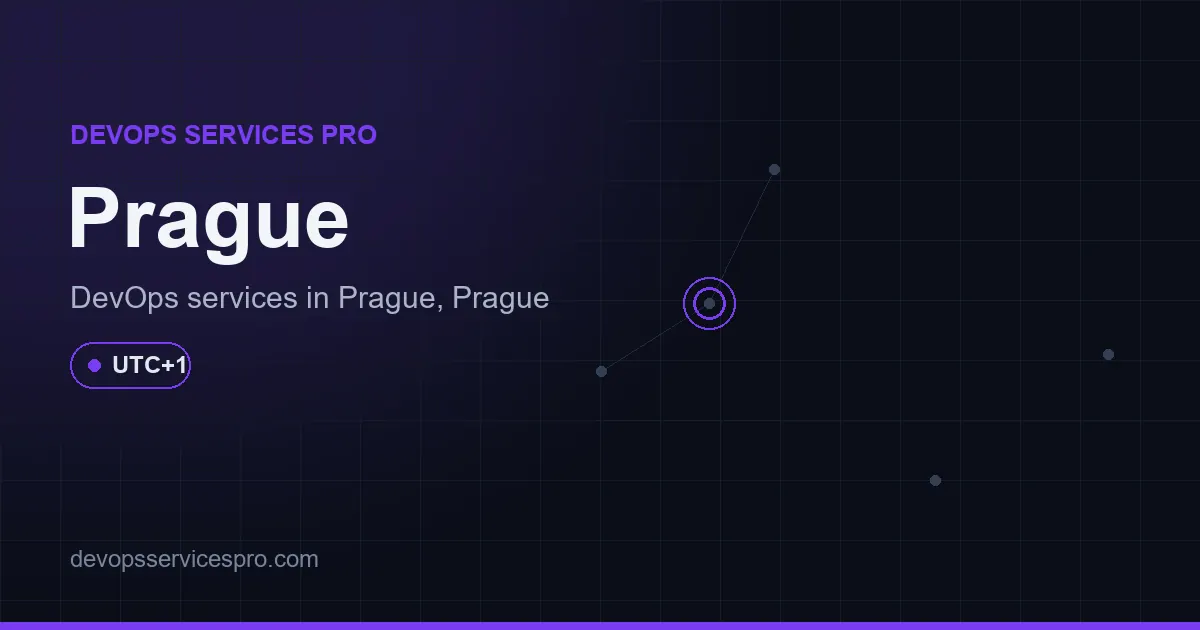 DevOps services coverage map for Prague, Czechia - DevOps Services Pro
