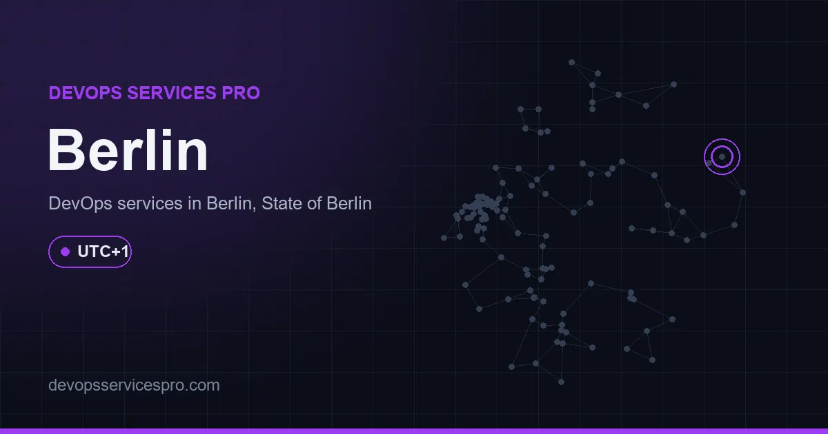 DevOps services coverage map for Berlin, Germany - DevOps Services Pro