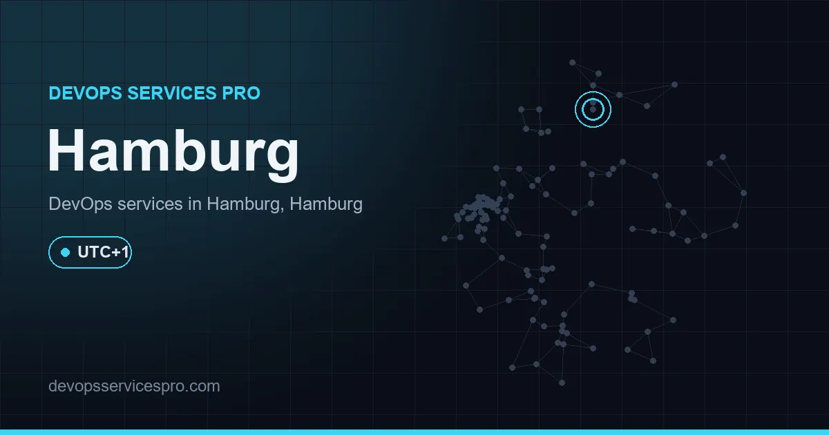 DevOps services coverage map for Hamburg, Germany - DevOps Services Pro