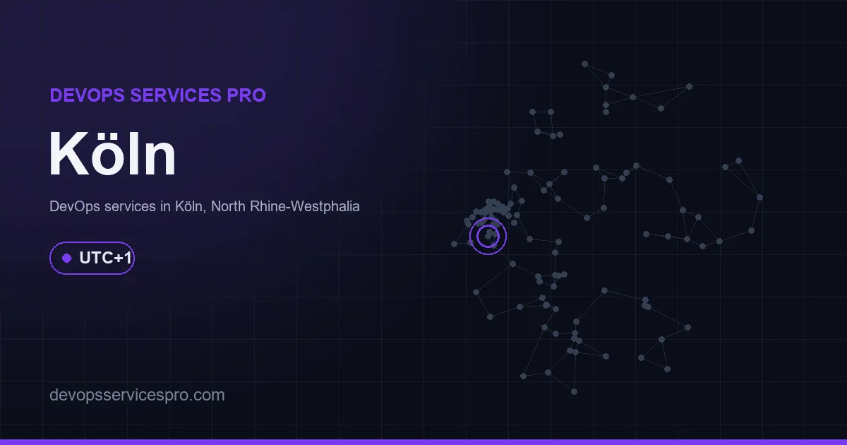 DevOps services coverage map for Köln, Germany - DevOps Services Pro