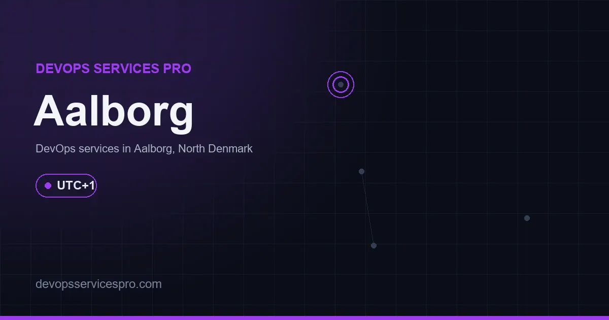 DevOps services coverage map for Aalborg, Denmark - DevOps Services Pro