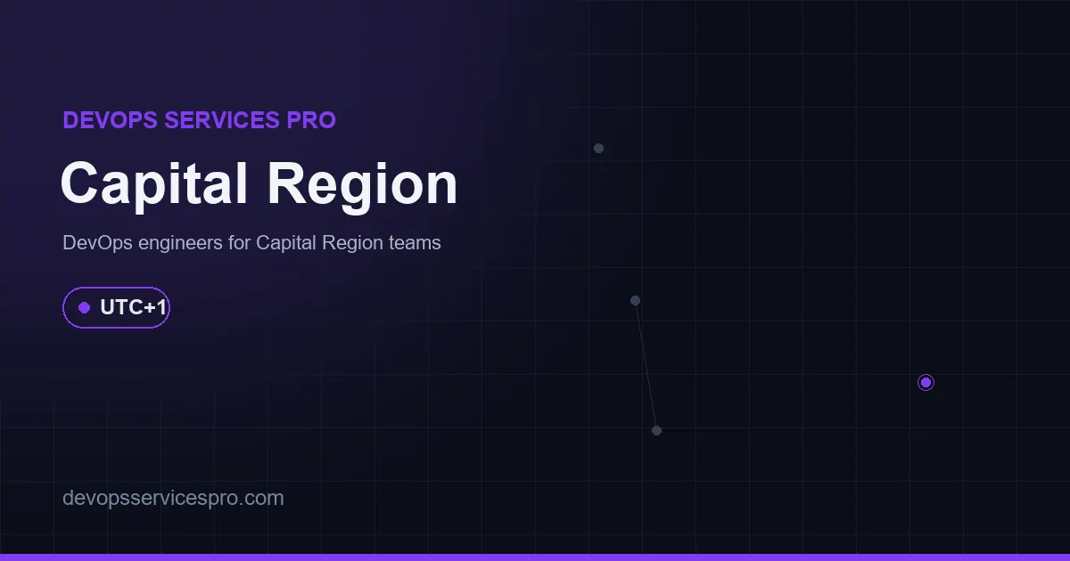 DevOps services coverage map for Capital Region, Denmark - DevOps Services Pro