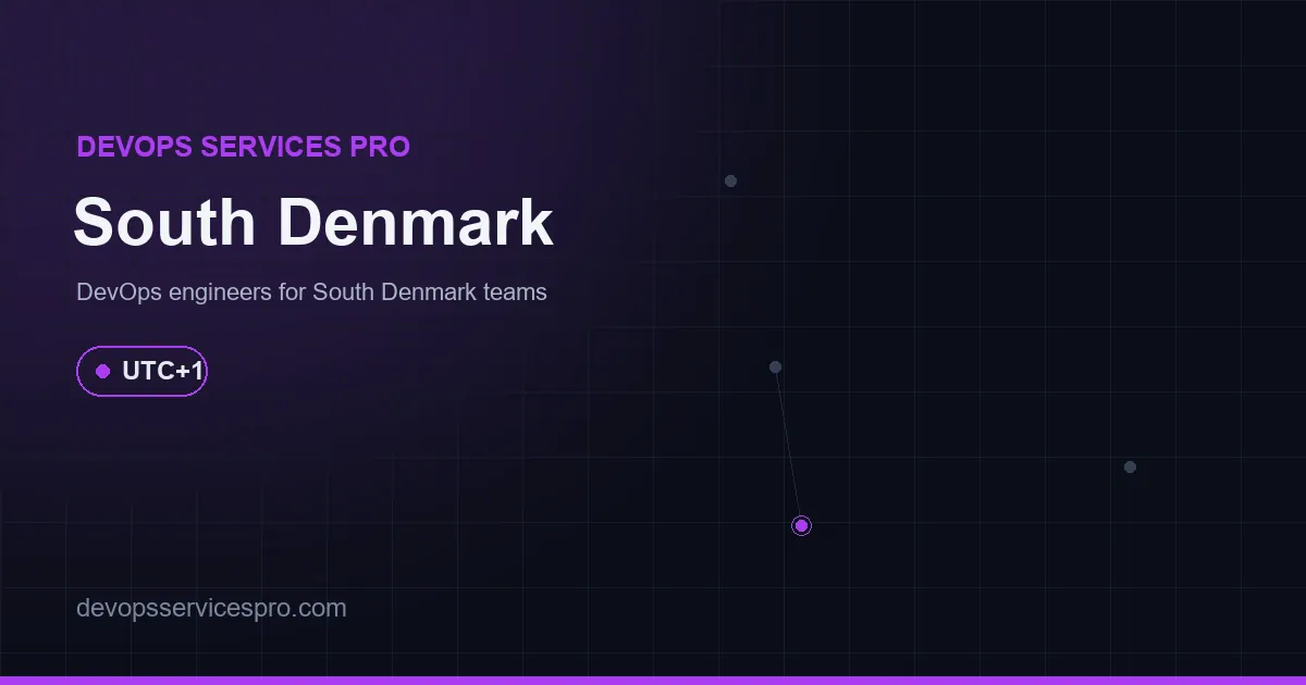 DevOps services coverage map for South Denmark, Denmark - DevOps Services Pro