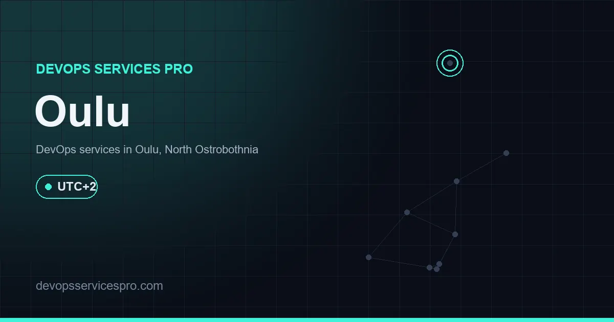 DevOps services coverage map for Oulu, Finland - DevOps Services Pro
