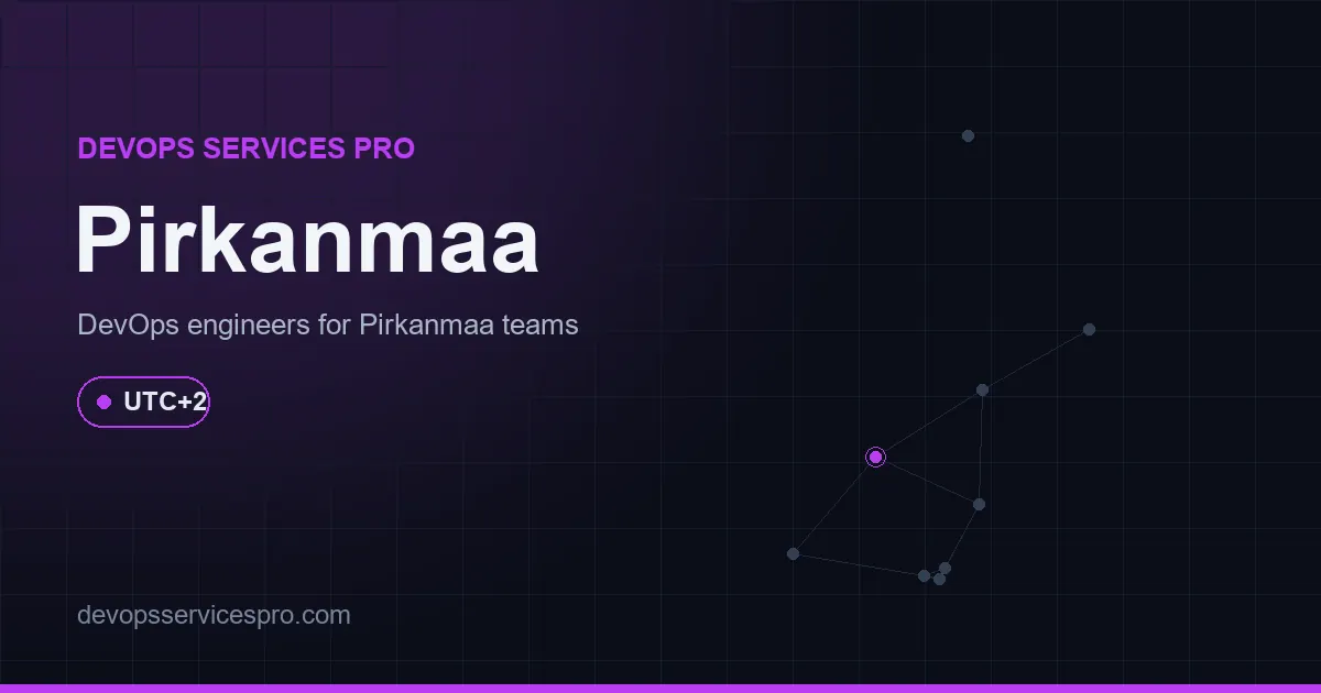 DevOps services coverage map for Pirkanmaa, Finland - DevOps Services Pro