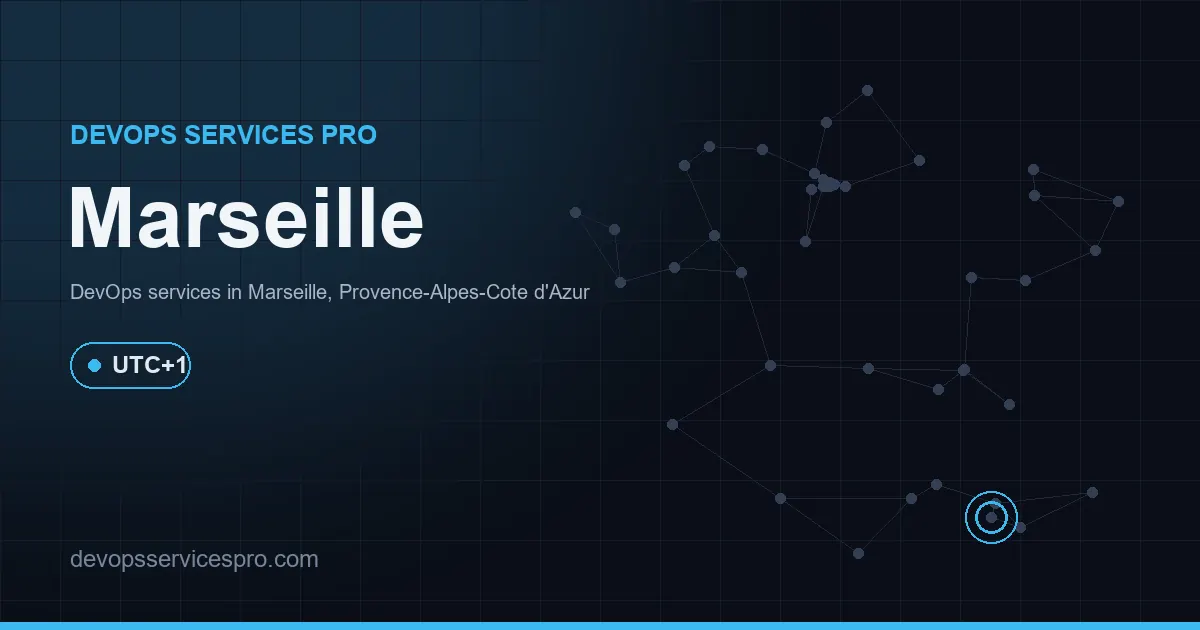 DevOps services coverage map for Marseille, France - DevOps Services Pro