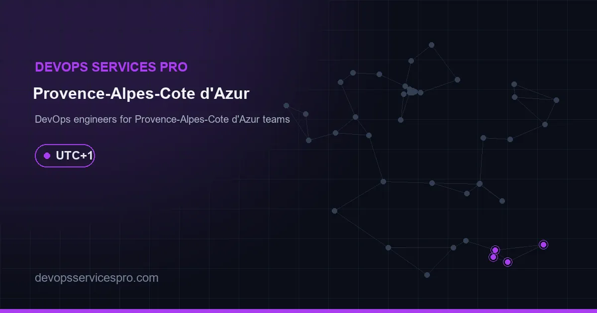 DevOps services coverage map for Provence-Alpes-Cote d'Azur, France - DevOps Services Pro