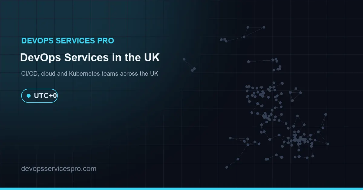 DevOps Services Pro coverage map for the UK