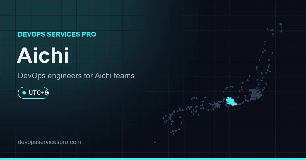 DevOps services coverage map for Aichi, Japan - DevOps Services Pro