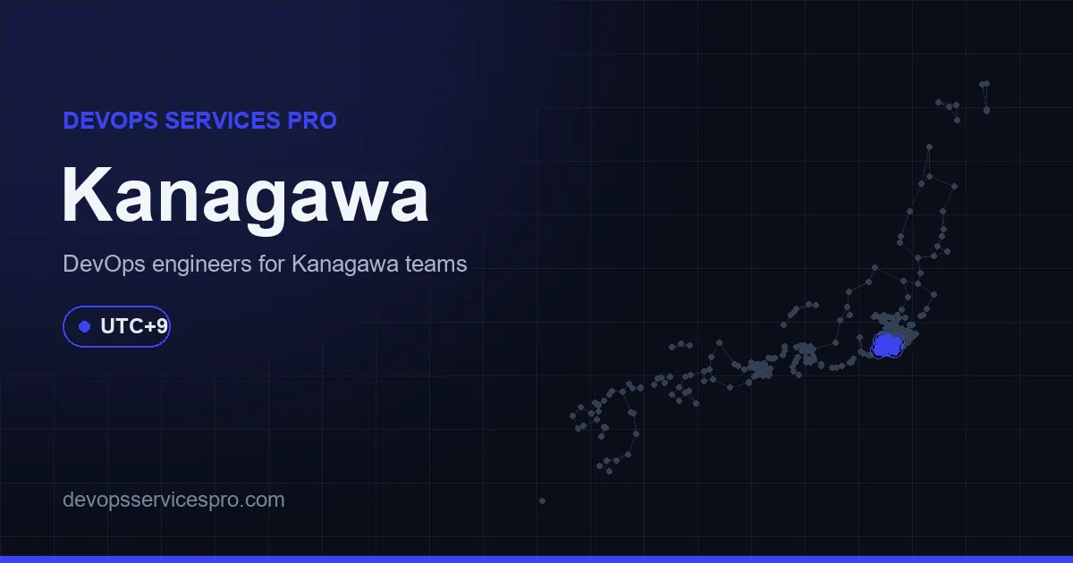 DevOps services coverage map for Kanagawa, Japan - DevOps Services Pro