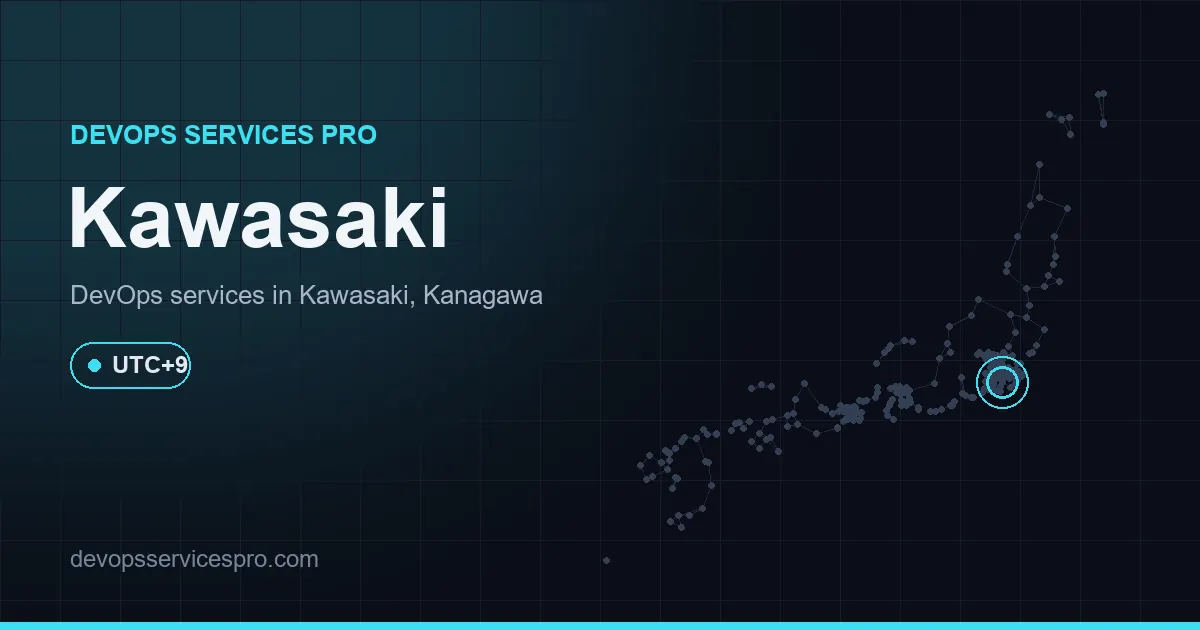 DevOps services coverage map for Kawasaki, Japan - DevOps Services Pro