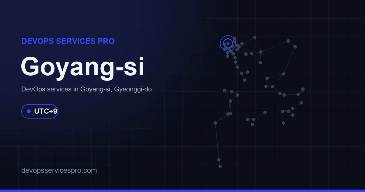 DevOps services coverage map for Goyang-si, South Korea - DevOps Services Pro