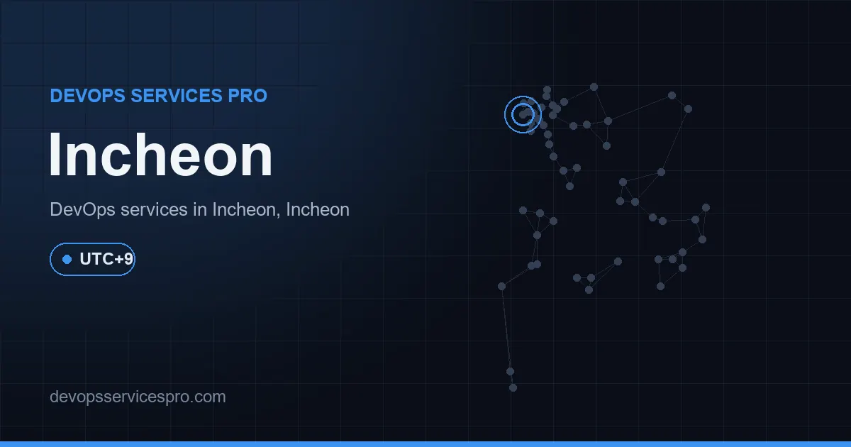 DevOps services coverage map for Incheon, South Korea - DevOps Services Pro