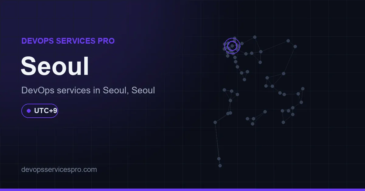 DevOps services coverage map for Seoul, South Korea - DevOps Services Pro
