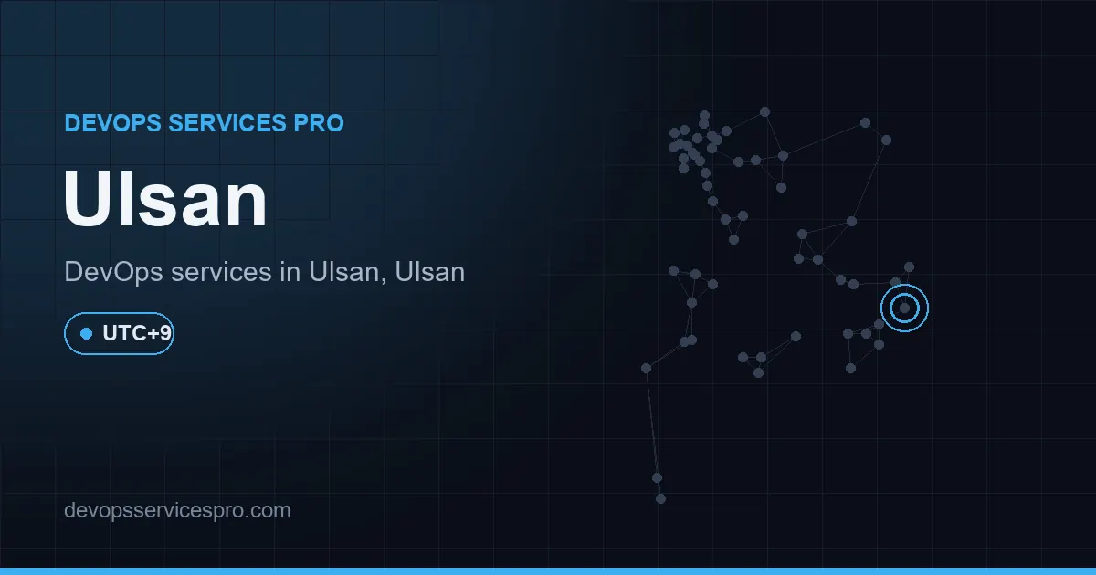 DevOps services coverage map for Ulsan, South Korea - DevOps Services Pro