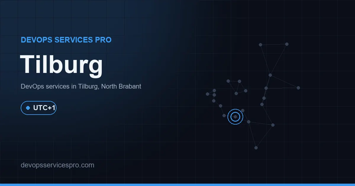 DevOps services coverage map for Tilburg, the Netherlands - DevOps Services Pro