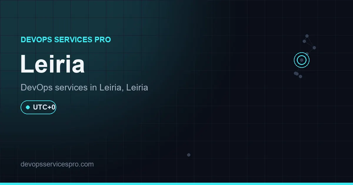 DevOps services coverage map for Leiria, Portugal - DevOps Services Pro