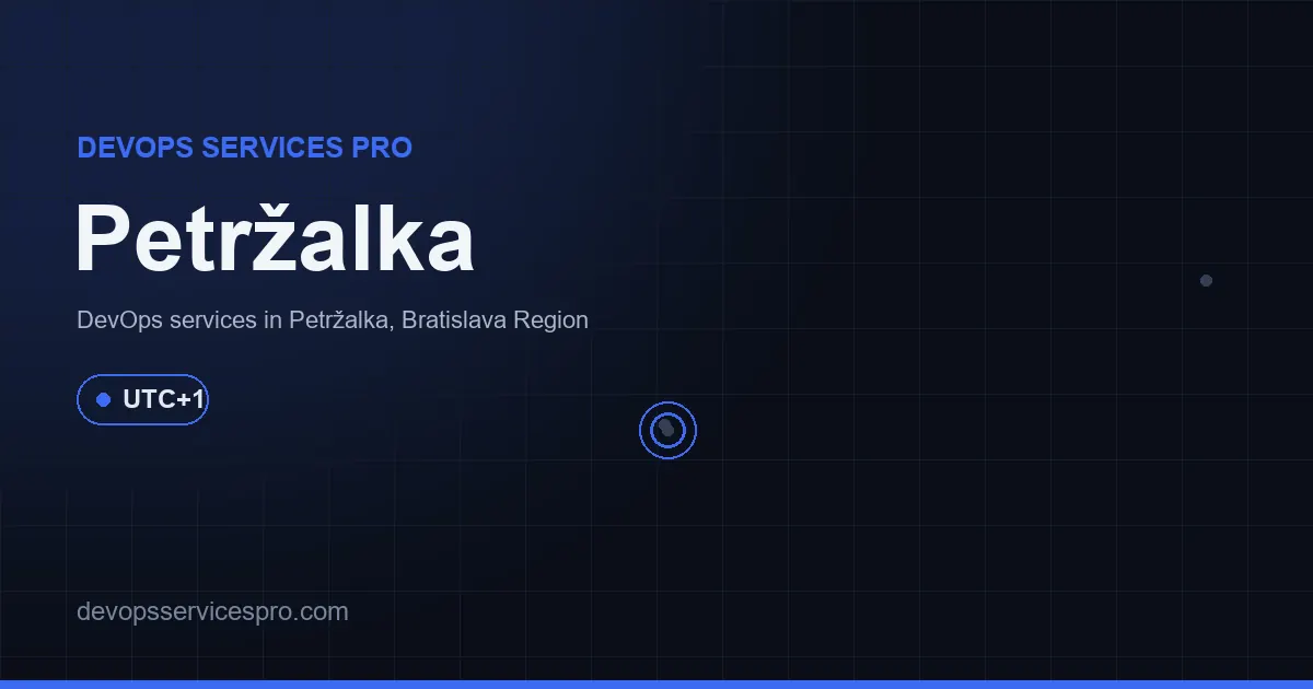 DevOps services coverage map for Petržalka, Slovakia - DevOps Services Pro