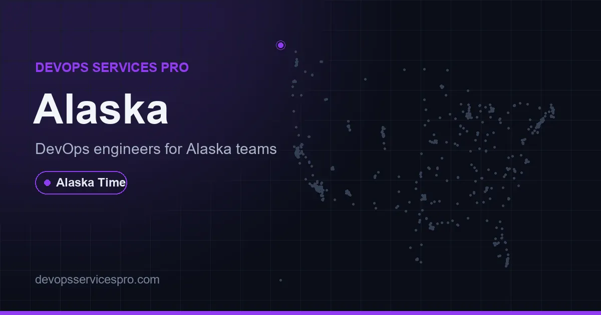 DevOps services coverage map for Alaska, the USA - DevOps Services Pro