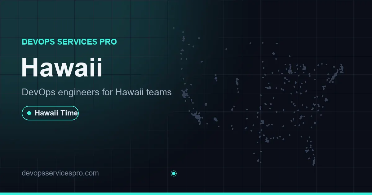DevOps services coverage map for Hawaii, the USA - DevOps Services Pro
