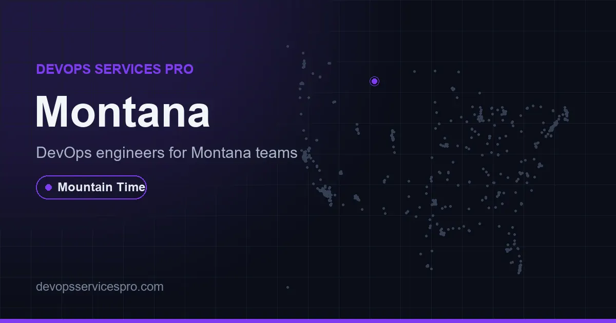 DevOps services coverage map for Montana, the USA - DevOps Services Pro
