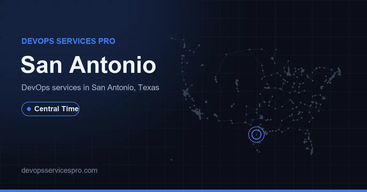 DevOps services coverage map for San Antonio, the USA - DevOps Services Pro