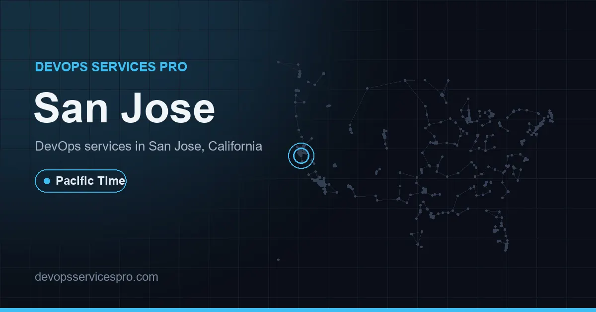 DevOps services coverage map for San Jose, the USA - DevOps Services Pro